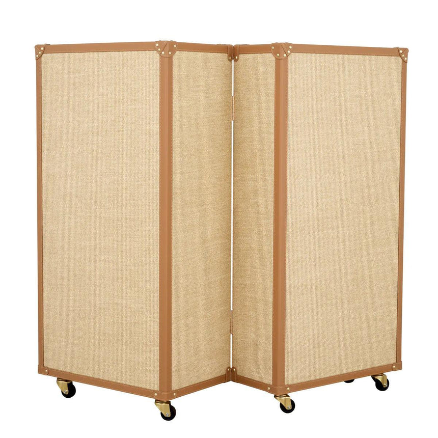 Martini Bianco wooden bar cabinet with brown trim