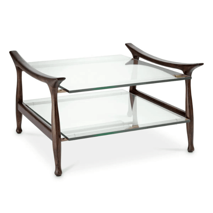 Manzo glass coffee table