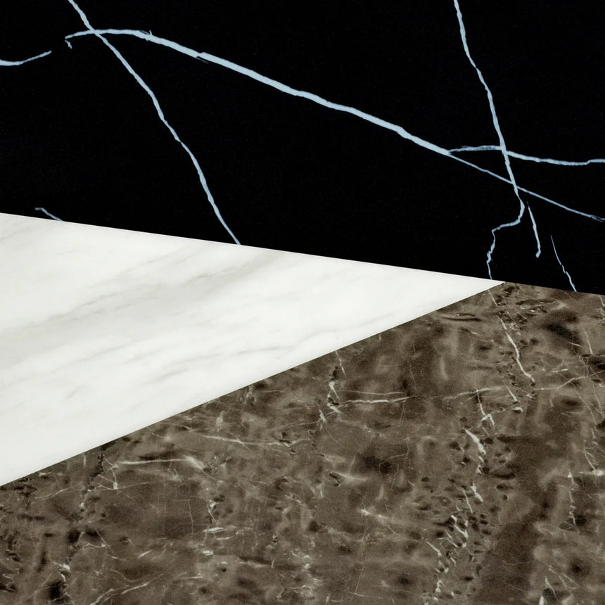 Tricolori marble-effect dining table