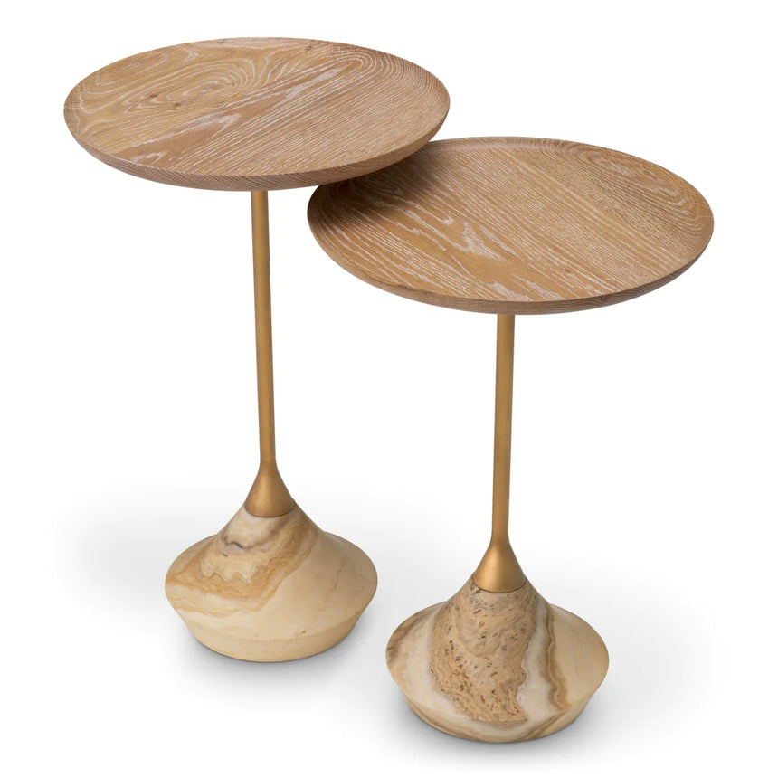Puglia wooden side table set