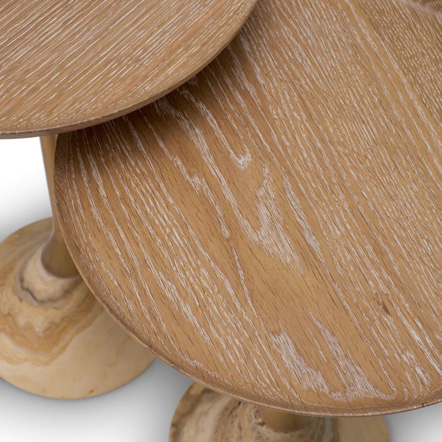 Puglia wooden side table set