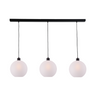 Lava 3-bulb dark gray glass pendant lamp