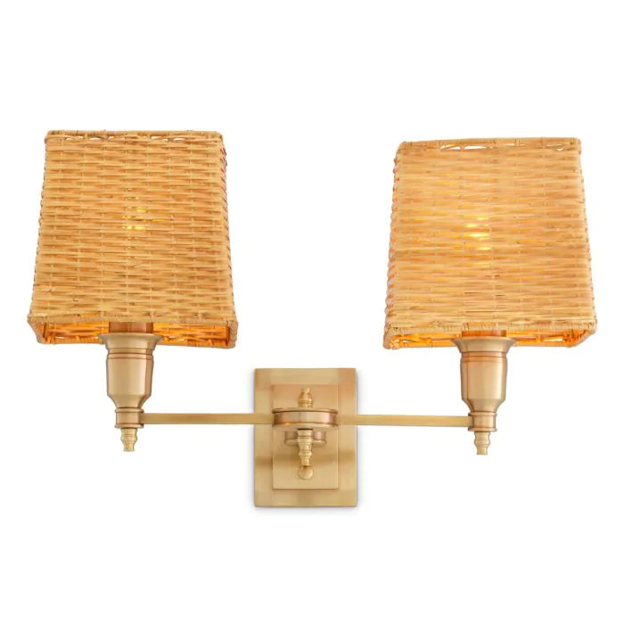 Lexington Double rattan falilámpa