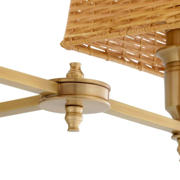Lexington Double rattan falilámpa