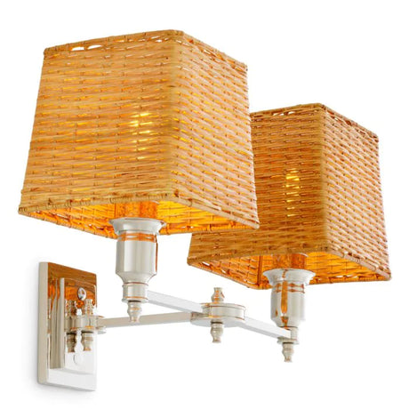Lexington Double rattan falilámpa