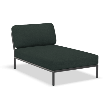 LEVEL hosszított szövet fotel fekete lábbal - Dutch Home