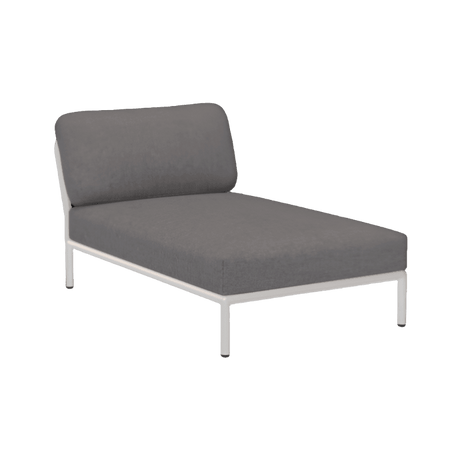 LEVEL hosszított szövet fotel fehér lábbal - Dutch Home