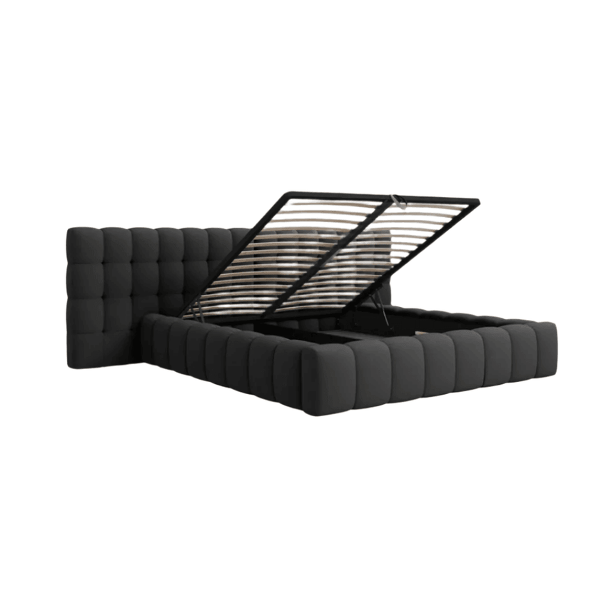 Mamaia wide fabric bed frame 200x200