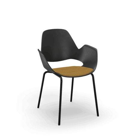 FALK karfás szövet szék fekete lábbal - Dutch Home