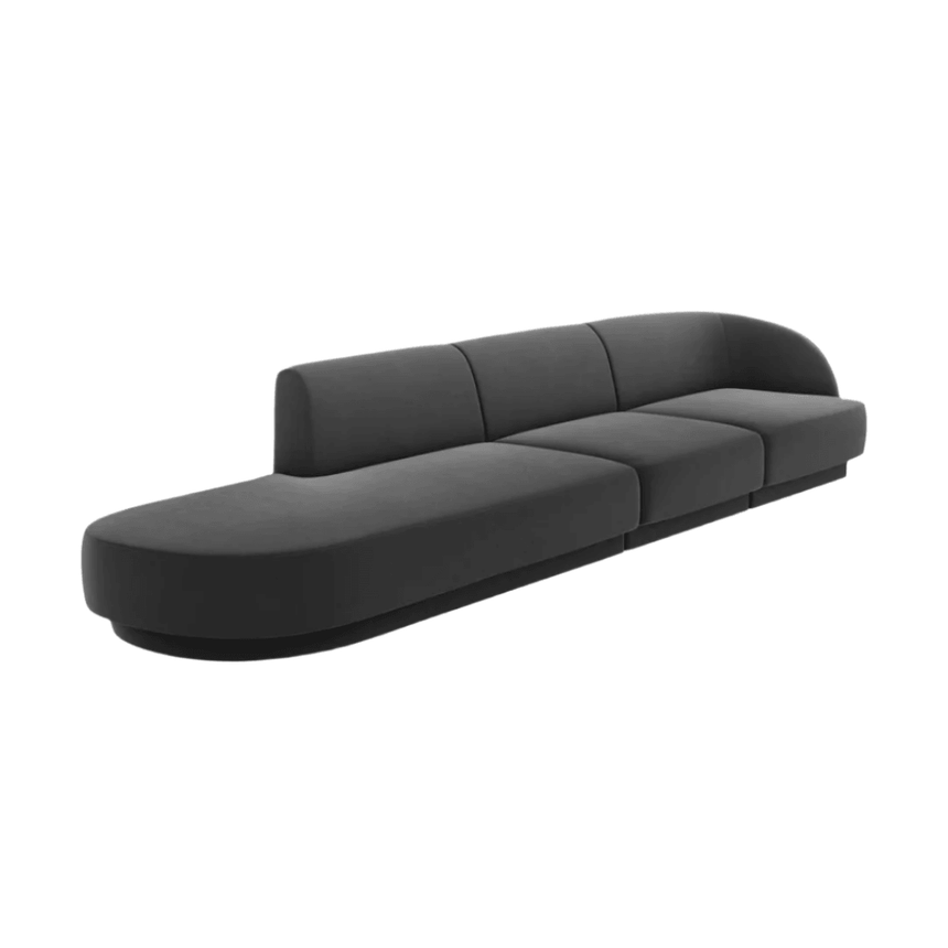 Miley 4 személyes balos bársony kanapé