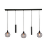 Lava 3-bulb dark gray glass pendant lamp