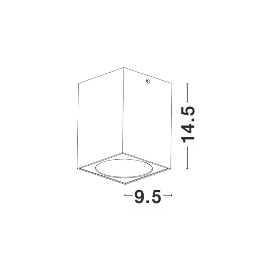 Di Moda metal ceiling lamp with black socket