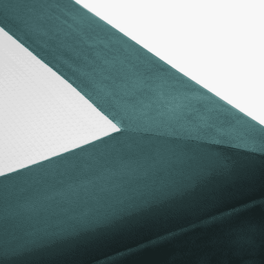 Whale bársony ágykeret 90x200 fekete lábbal