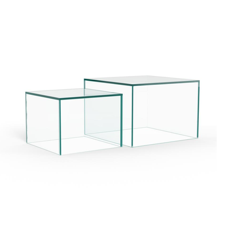 Dice marble effect coffee table set 58x58