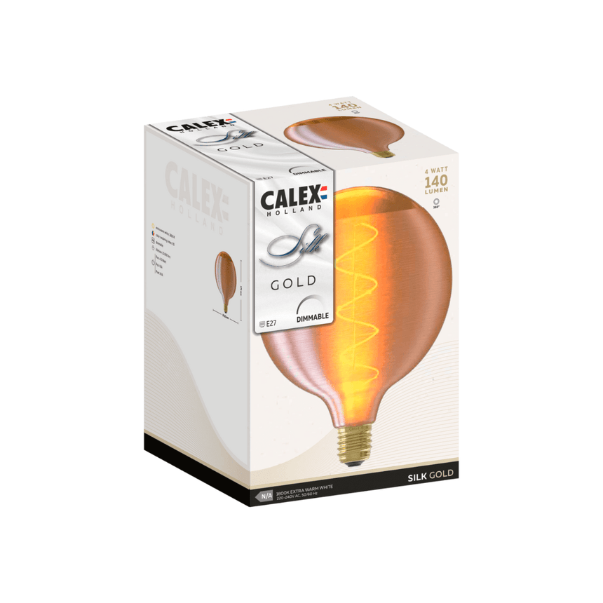 Silk Globe G125 Gold Spiral izzó, LED E27