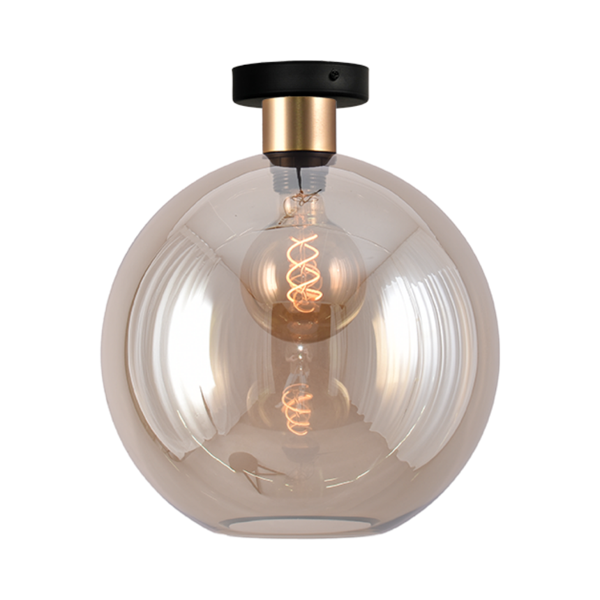 Lava 3-bulb dark gray glass pendant lamp