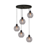 Lava 3-bulb dark gray glass pendant lamp