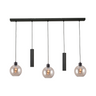Lava 3-bulb dark gray glass pendant lamp
