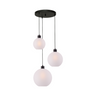 Lava 3-bulb dark gray glass pendant lamp