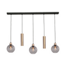 Lava 3-bulb dark gray glass pendant lamp