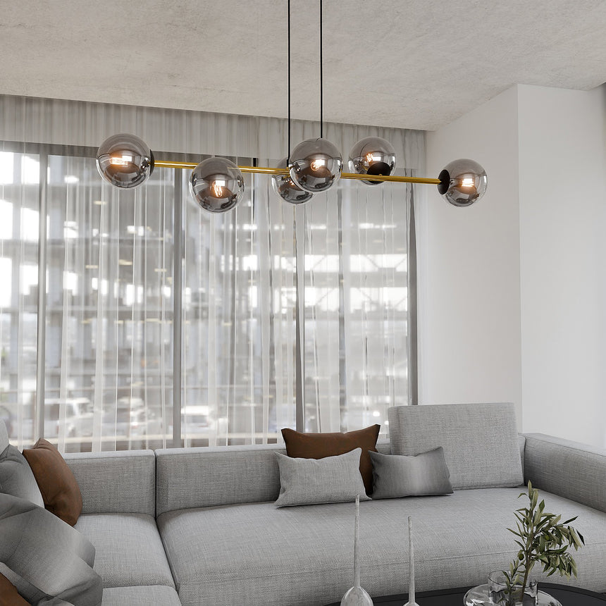 Gravity 6 BL metal pendant lamp