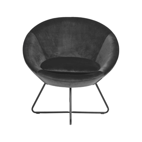 Center velvet armchair