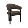 Glam bouclé chair with antique legs