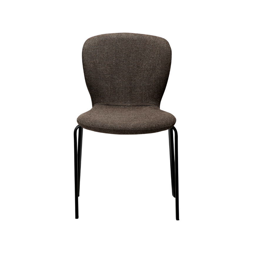 Glam bouclé chair with antique legs