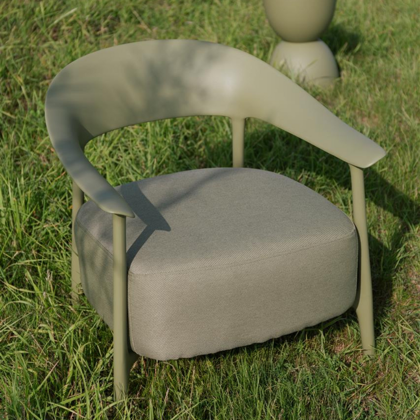 Spike rattan armchair