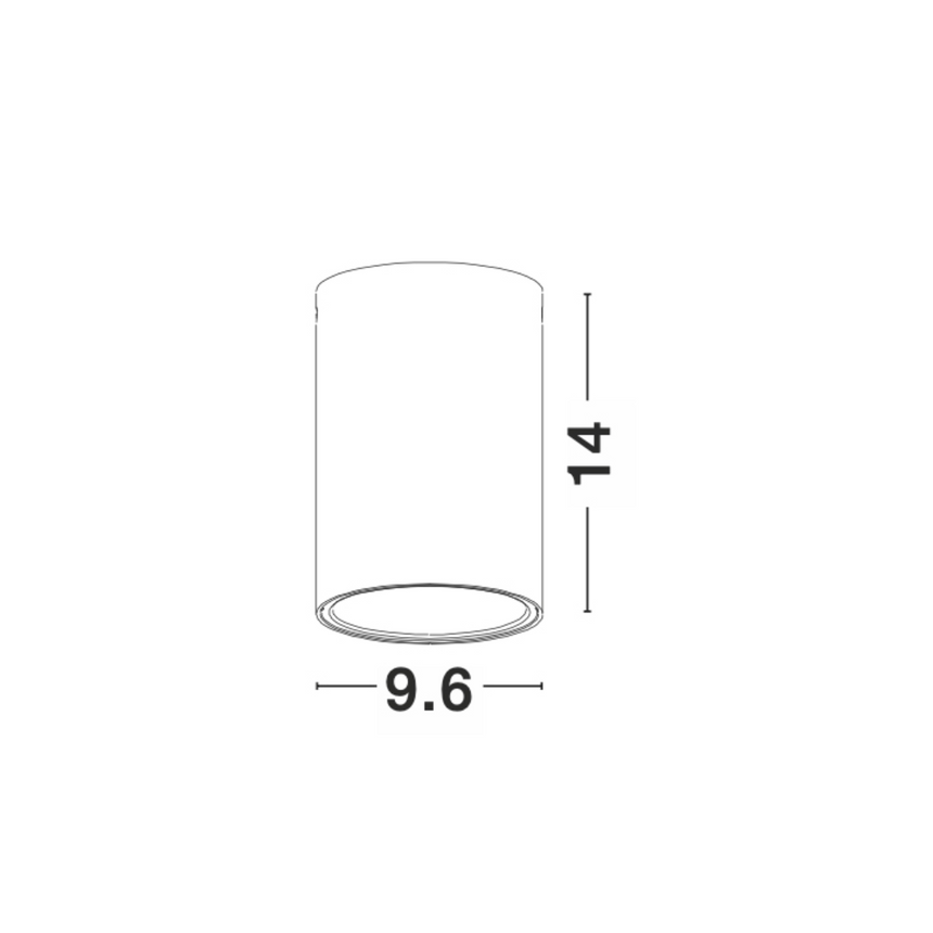 Di Moda metal ceiling lamp with white socket