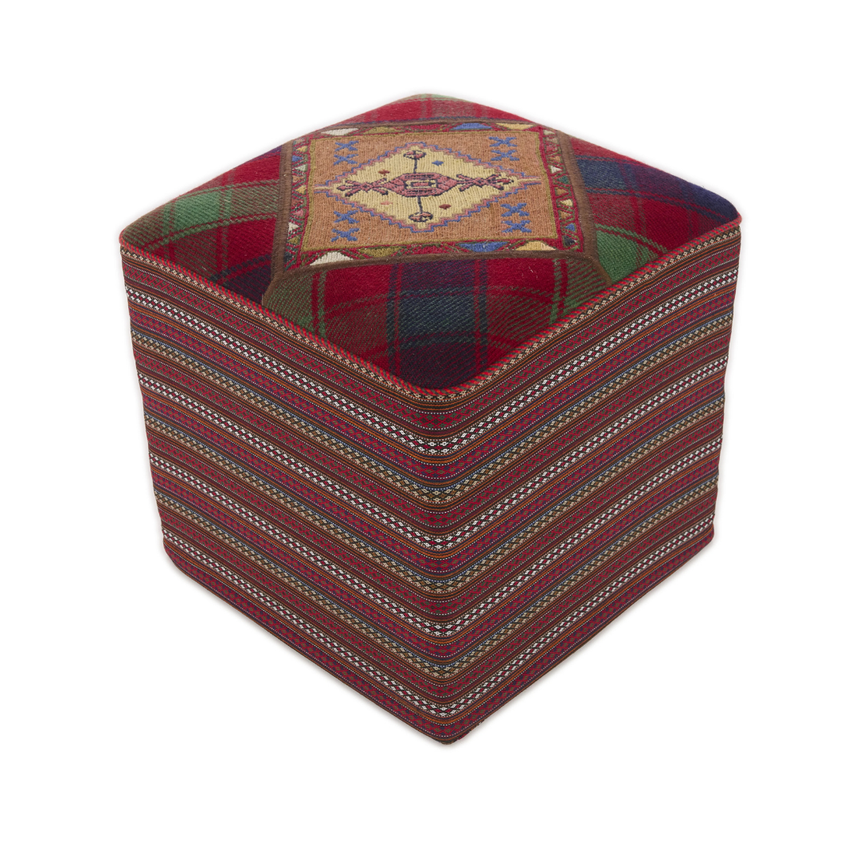 Kelim gyapjú puff 50x50