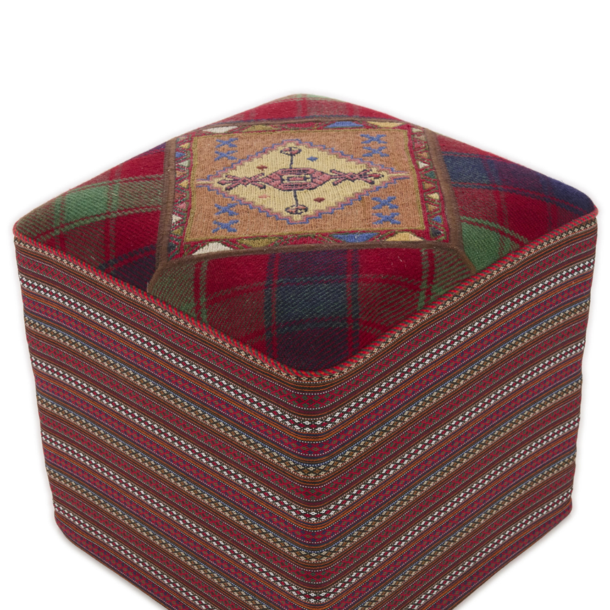 Kelim gyapjú puff 50x50
