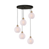 Lava 3-bulb dark gray glass pendant lamp