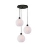 Lava 3-bulb dark gray glass pendant lamp