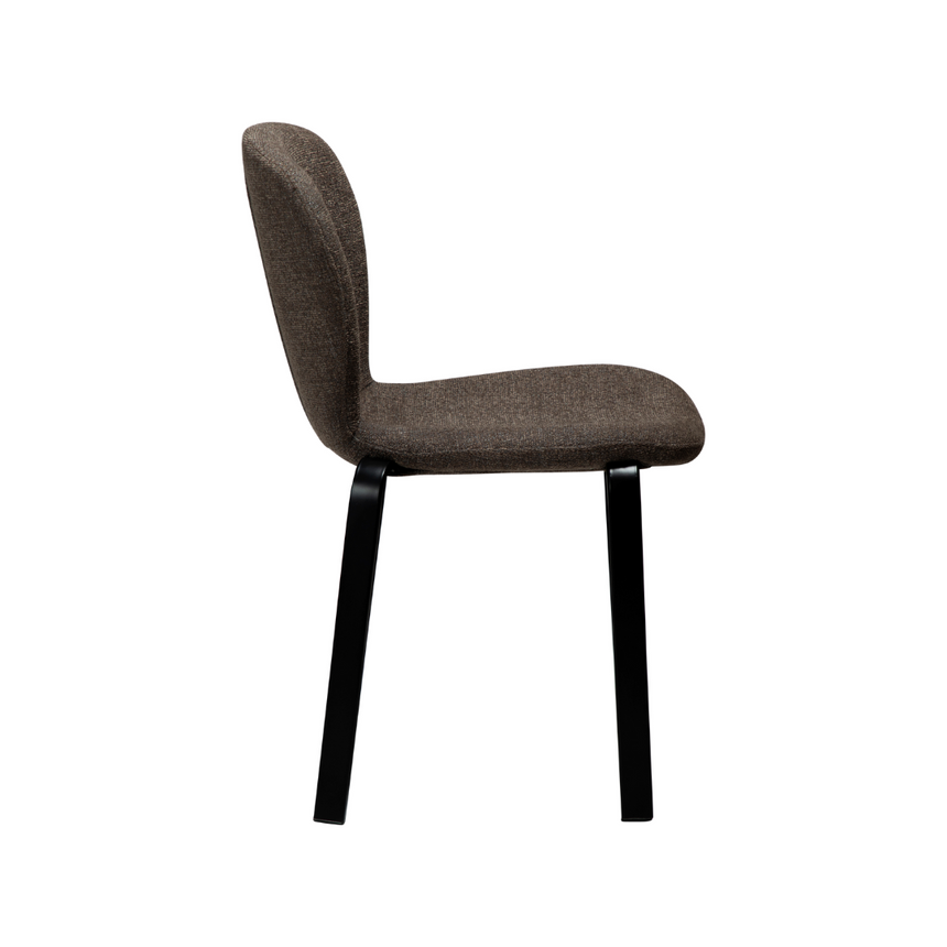 Glam bouclé chair with antique legs