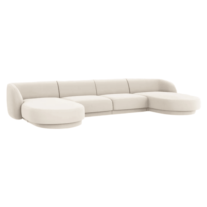 Miley U alakú bársony kanapé