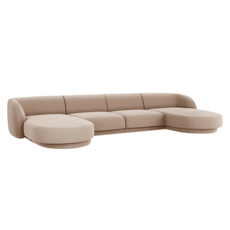 Miley U alakú bársony kanapé