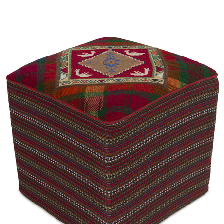 Kelim 3 gyapjú puff 50x50