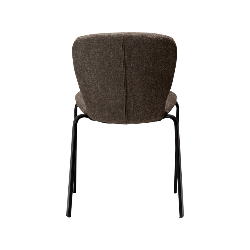 Glam bouclé chair with antique legs