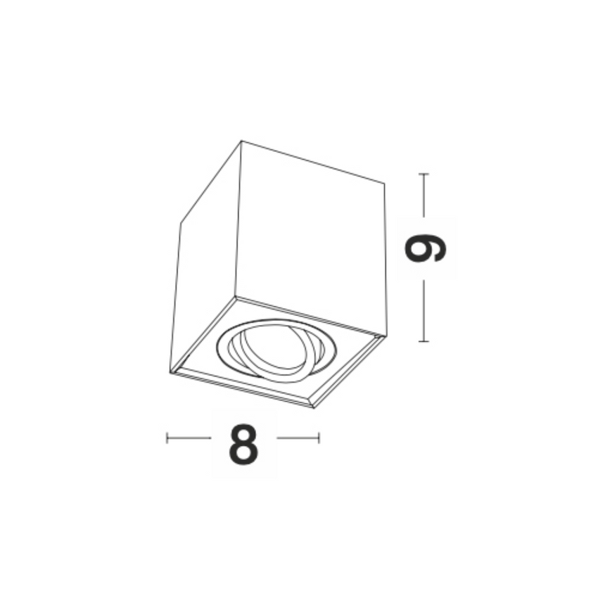 Di Moda metal ceiling lamp with white socket