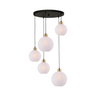 Lava 3-bulb dark gray glass pendant lamp
