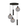 Lava 3-bulb dark gray glass pendant lamp