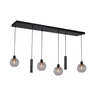 Lava 3-bulb dark gray glass pendant lamp