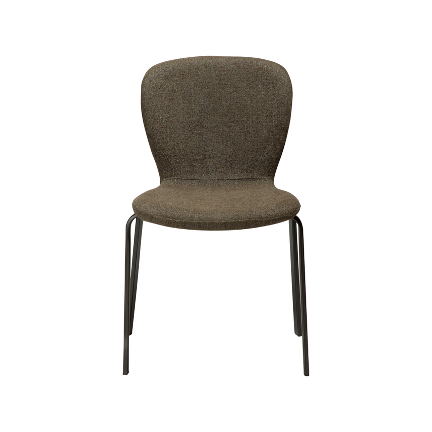 Glam bouclé chair with antique legs