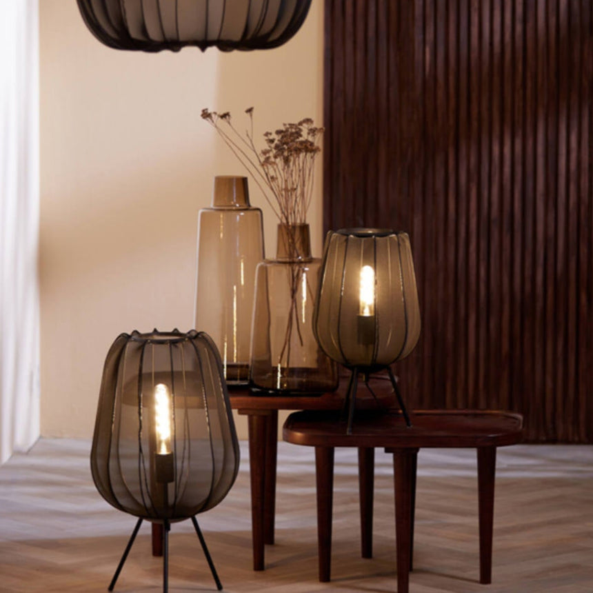 Plumeria fabric table lamp Ø25