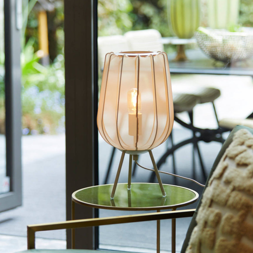 Plumeria fabric table lamp Ø25