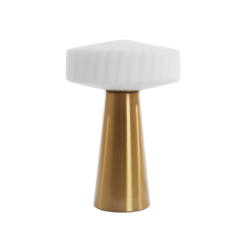 Pleat üveg asztali lámpa Ø30