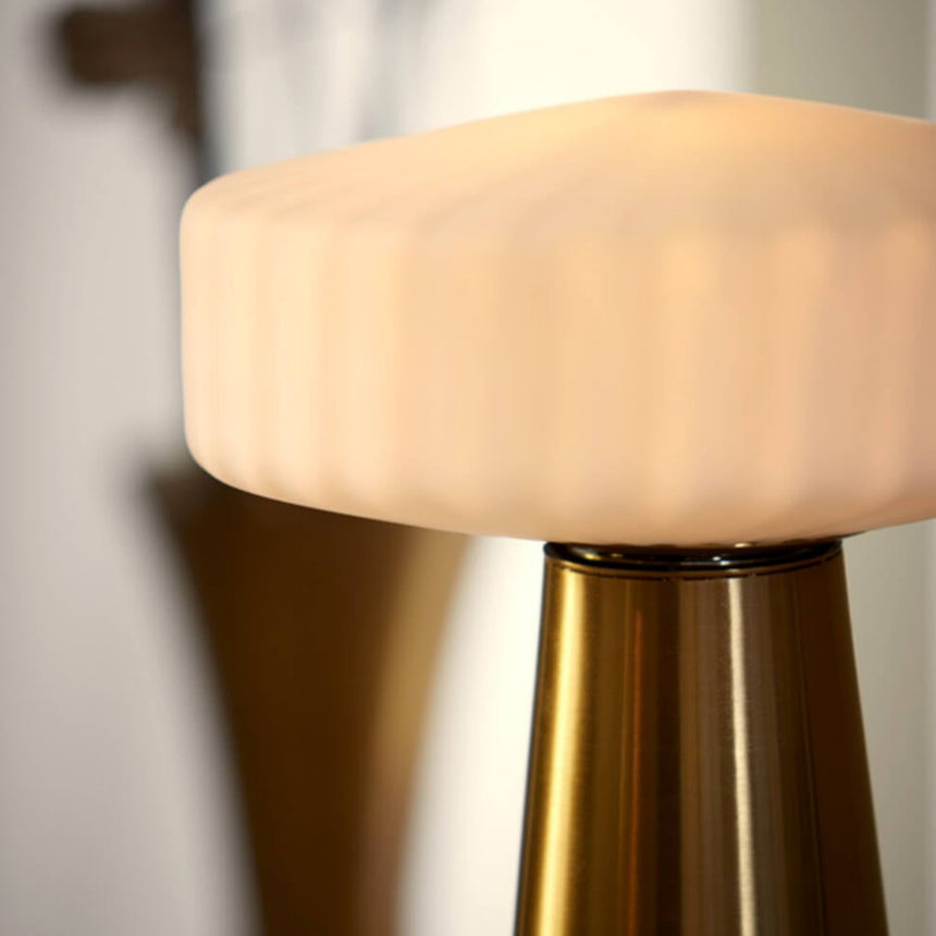 Pleat üveg asztali lámpa Ø40