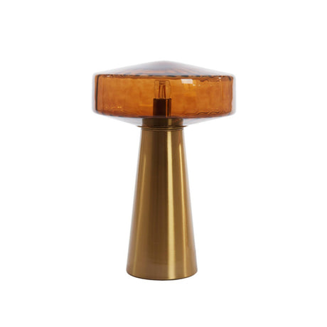 Pleat üveg asztali lámpa Ø30