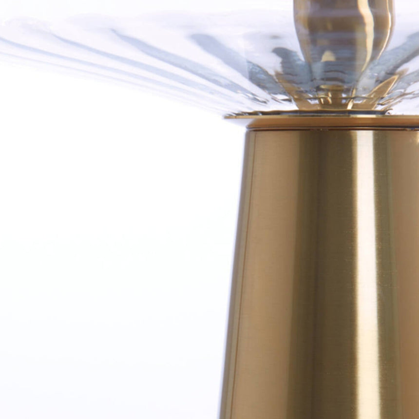 Pleat üveg asztali lámpa Ø40